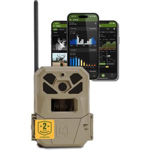 Moultrie Edge 2 Pro Cellular Trail Camera - Auto Connect Nationwide 4G LTE - On Demand 40MP Photo - 1440P Video with HD Audio - Ai False Trigger Elimination - 100 Ft Detection Range - No-Glow Flash