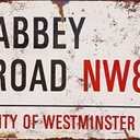 Abbey Road Vintage Style Metal Tin Sign 8x12 Inch Beatles Poster Wall Art, Abbey Road Poster, The Beatles Poster Decor, Road Signs Metal Plaque for Garage Bar Living Room