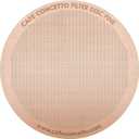 6 x Filter for use in AeroPress Go/AeroPress Coffee Makers - Disc Fine - Reusable - Premium Coated Stainless Steel (Rose Gold, Metal) - Brew Tips Included