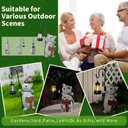 Solar Cat Outdoor Garden Lights Solar Powered Lantern Resin Statue for Outside Balcony Garden Decor Gift for Grandma Women 18 * 5.58 * 9 inch (Gray Lantern Cat)