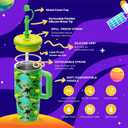 Kids 24 oz Tumbler with Handle, Leak-Proof Screw-On Lid with Removable Silicone Straw, Spill Proof, Reusable Stainless Steel Insulated Water Bottle, Gift for Boys Girls Adults, Black