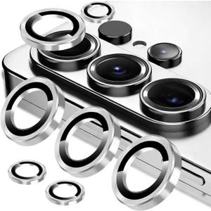 3 x Ferilinso Camera Lens Protector for Samsung Galaxy S26 Ultra, Metal Aluminum Alloy, Unbreakable Protection, Phone Case Friendly, Camera Cover Film Accessories Screen Protector Tempered Glass, Silvery