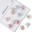 12 Pcs Pearlescent Colorful Push Pins Consisting of 4 Colors Used for Cork Board Walls Home Classrooms Office Accessories and Cute Office Desk Accessories