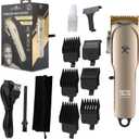 Cutting Edge Hair Clippers, Cordless Rechargeable Hair Clipper for Men & Women, Adjustable Taper, 6 Guide Combs, Hypoallergenic & Heat-Resistant Ceramic Blades, LCD Display, 90 Minute Run-Time