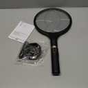 YISSVIC Electric Fly Swatter 4000V Bug Zapper Racket Dual Modes Mosquito Killer with Purple Mosquito Light Rechargeable for Indoor Home Office Backyard Patio Camping (Black-1 Pack)