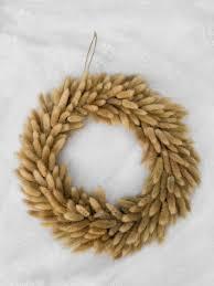 Bunny Tail Wreath, Boho Dried Flower Wreath, Neutral Home Decor, Front Door Wreath, All Year Round Decor, Housewarming Gift
 12 in