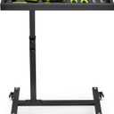 OLBRUS Adjustable Work Table with Wheels, Mechanic Rolling Tool Tray Table for Garage Repair Shops DIY, 220LBS Capacity Mobile Heavy Duty Steel Tool Cart (Black)