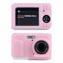 Frevyve Case for KODAK PIXPRO FZ45 Digital Camera Accessories, Soft Silicone Protective Case, Slim Fit Sleeve with Removable Lens Cover and Screen Protector, Lightweight, Anti-Scratch (Pink)