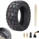 90/55-6 Scooter Tire 10 Inch Off Road Tubeless 10x3.0 Wider & Thicker Rubber Explosion-Proof Motorcycle Electric Scooter Outer Tire Replace for 90/55-6 80/65-6 Tyre Wheel Parts