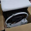 COLAMY Swivel Rocking Recliner Chair, Nursery Rocker Glider Recliner with Extra Large Footrest, Deep Seat, High Back, Upholstered Fabric Reclining Single Sofa for Living Room-White