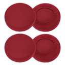 uxcell 4 Pack Stool Covers Round, 16-20 Inch Bar Stool Covers Washable Dustproof Slipcover Seat Cushion with Elastic for Bar Kitchen Living Room Decor, Wine Red