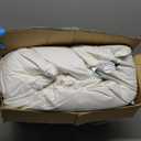 Three Geese White Goose Feather Down Pillows Standard Size, Cotton Pillows Set of 2-100% Cotton, Medium Firm,Soft Support