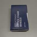 Lifelong Office Chair Dual Wheels Replacement Rubber 2 Inch Chair Casters for Hardwood Floors and Carpet, Set of 5, Heavy Duty Casters for Chairs to Replace Office Chair Mats - Fits 98% (Black)