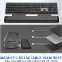 Wireless Keyboard and Mouse Combo, Full Size Silent Ultra Thin Keyboard with Magnetic Wrist Rest, Optical Mouse, 2.4G Lag-Free Cordless Mice Keyboard Set for Computer, Mac, Laptop, PC, Windows