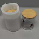 Suclain 2 Pcs Christmas Icon Glass Jars with Lids - Gingerbread Man Icon Candy Storage Jar Decorative Cookies, Sugar, Spices, Airtight Food Canister for Kitchen Christmas Party Table Home Decoration