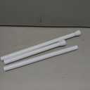 2 Pack Tension Curtain Rod 8 to 12 Inch, DIY Mini Spring Curtain Rods No Drill for Slim Window Cupboard Closet Sidelights, White