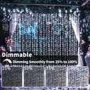 300 LED Curtain Lights Battery Operated, 2Pack 10ftx10ft Battery Power Fairy Curtain String Lights with Remote Timer, for Outside Patio Backdrop Indoor Bedroom Wedding Decor Cool White