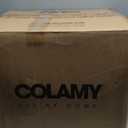 COLAMY Upholstered Dining Chairs Set of 2, Modern Fabric Dining Room Kitchen Side Chair with Padded Seat and Wood Legs for Restaurant/Cafe, Beige