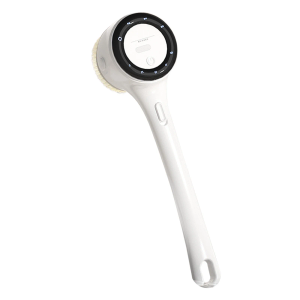 Electric Body Brush Back Scrubber for Shower, Auto Spinning Exfoliating Massage Bath Brush Rechargeable, Dual Long Handle, Deep Cleansing, Waterproof, Rotating Body Brushes with 5 Brush Heads