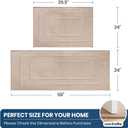 PURRUGS Machine Washable Kitchen Rug Set [2 PCS] (24" x 35.5"+ 24" x 59"), Non-Slip/Skid Kitchen Runner Rugs & Floor Mats, Super Absorbent Soft Standing Mats for Kitchen, Laundry & Sink, Beige