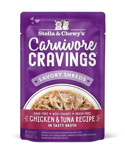 Stella & Chewy's Carnivore Cravings Wet Cat Food - Premium Pouches - Grain Free, High Protein Chicken & Tuna - Perfect for Picky Eaters - Complete Meal or Topper (2.8 oz, 12 Pack) Feb 14,27