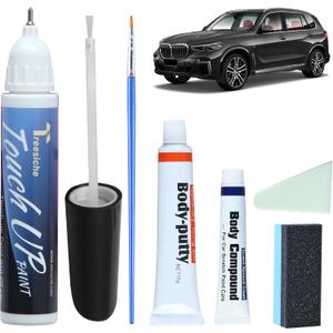 475 Black Sapphire Metallic Touch Up Paint for BMW Match, Car Paint Scratch Repair kit, 2 in 1 Scratch Remover Pen with Color-Matched Rapid Drying of Paint Coating,  Fit for bmw Black Sapphire Metallic (475)