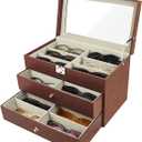 Wooden Sunglasses Organizer Box, Eyewear Display Eyeglass Case, Glasses Storage Box Sunglass Holder Gifts