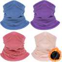 Winter Neck Warmer for Men Women: Neck Gaiter Face Ski Mask Windproof Face Cover Fleece Balaclava Scarf Cold Weather (One Size, Purple, Pink, Red, Blue)