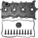 Engine Valve Cover with Gasket, Bolts, PCV Valve & Oil Cap Compatible with 2007-2013 Nissan Altima Sentra SE-R 2.5L Replace# 13264-JA00A 13270-JA00A