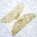 5''x7.3'' 20PCS Champagne Wedding Invitation Cards with Butterfly and Envelopes Glitter Laser Cut Lace Flora Invitations for Wedding Engagement Quinceaera Party (Champagne Glitter)