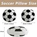 Soccer Ball Plush Pillow, Round Fluffy Flannel Throw Cushion, Sports Style Room Decor, Soccer Gifts for Boys 8-12, Decor for Bedroom Sofa Playroom(1 Pcs)