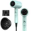 Funtin Hair Dryer Blow Dryer with Diffuser Brush Comb 1800W Full Accessories for Women Professional Tifunny Blue