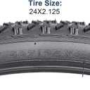YUNSCM 2-PCS 24" Mountain Bike Tires 24 x 2.125/57-507 Compatible with Bike 24x2.125 Bicycle Tires (Y-1117)