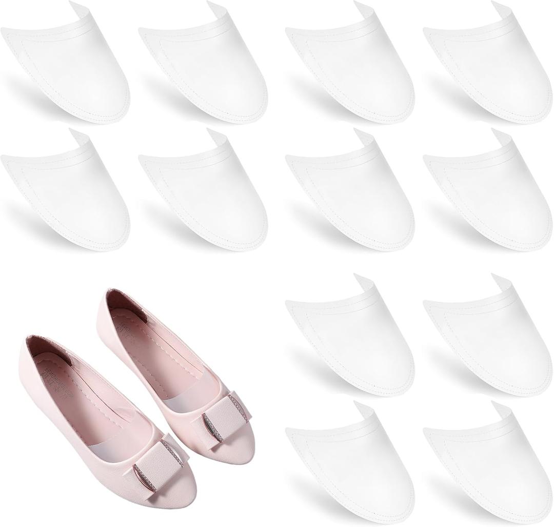 Grevosea 6 Pairs Shoe Trees for Women, Boot Inserts to Keep Shape Plastic Shoe Shaper Inserts Clear Shape Holder Boot Tree Crease Protectors for Sneakers Leather and Boot