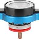 Thermostatic Radiator Cap, Universal Thermostatic Radiator Cap Water Tank Cover Leakproof W/Temperature Gauge(Big head 0.9bar)