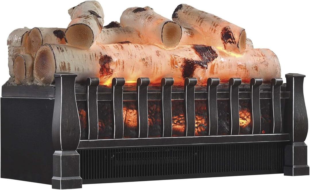 duraflame 20.5-inch Electric Log Set Heater with Remote Control (Antique Bronze)