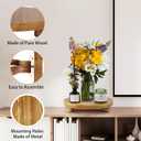 Wooden Plant Stands,Wood Risers Indoor Outdoor for Decor,Wooden Stool Display Stand for Home Table Bathroom Kitchen,Round Brown,3PCS