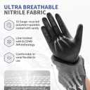 LANON Gardening Gloves for Men Women, 2 Pairs Nitrile Coated Garden Gloves with Grip, Breathable B.COMB AIR Technique, Dusty Olive & Bluebird, Large