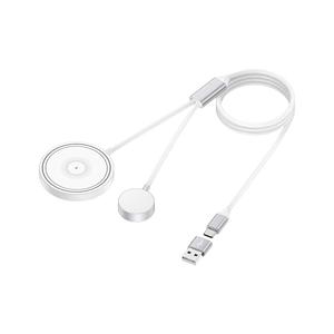 2 in 1 for Samsung Phone and Watch Charger Magnetic Phone Charger for Galaxy S26 S25 S24 Ultra S23 Galaxy Buds3 Pro/3/2 Pro/2 Samsung Watch Charger Cable for Samsung Galaxy Watch8 Classic/8/7/6/5/4/3