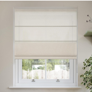 Roman Shades for Windows, Light Filtering Roman Blinds Thermal Insulated Heat Blocking Window Blinds for Home Living Room French Doors, Beige 31" W x 64" H
