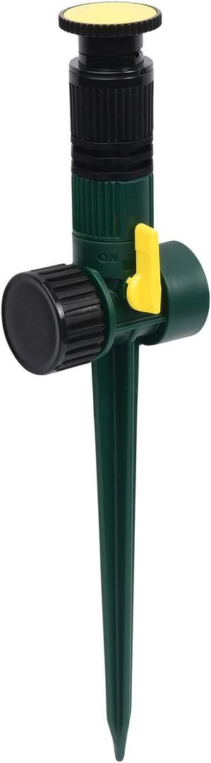 Melnor Multi Adjustable Lawn Sprinkler on a Spike with Integrated Flow-Control, Waters Up to 30 ft. Diameter, Adjustable Spray Angle ,Direction and Length