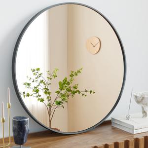 Sweetcrispy Round Bathroom Mirror for Over Sink, 36 Inch Wall Vanity Mirror