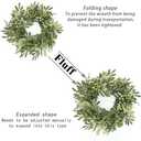 Green Eucalyptus Wreaths for Front Door Spring Summer Wreath with Eucalyptus Leaves,Olives Leaves,Mixed Berry for Indoor Outdoor Farmhouse Home Porch Wall Window Festival Wedding Decor