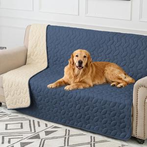 Ameritex Pet Bed Cover Dog Bed Blanket for Sofa and Furniture Waterproof New Pattern Design (82x102 Inch (Pack of 1), Navyblue)