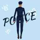 XXLOG Police Costume Adult Women Cop Costume Jumpsuit with Hat for Halloween Cosplay Dress Up Party (Medium)