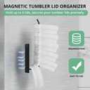 Magnetic Stanley Cup Holder for Refrigerator, Water Bottle Organizer for Stanley 40 oz with Tumbler Lid Organizer, Kitchen Pantry Organizers and Storage for Stanley Cup Accessories (BLACK)