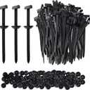 100 Pack Heavy Duty Nylon Zip Ties with Mounting Buckles, Self-Locking Cable Fasteners for Car & Home