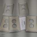 ZILLSEA Metal Wall Plates, Decorative Switch Plates and Outlet Covers (Aged Bronze/1 Duplex 6 Pack)