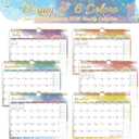 5 x Calendar 2025-2026, 18 Months Wall Calendar July 2025 to Dec 2026 Calendar with Julian Dates, 11" X 8.5" (Water Ink)