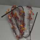 3Pcs Twisted Zen Leaves Faux Tree Branches Artificial Greenery Floral Fall Stems Twigs For Vase Tall Arrangement Table Centerpieces Room Halloween Hotel Office Minimalist Temple Decoration (Red) Vase Not Included